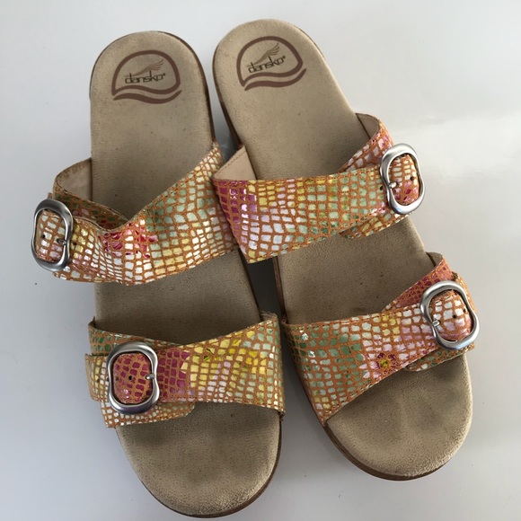 DANSKO Sophie mesh suede leather colorful sandals - Picture 3 of 7